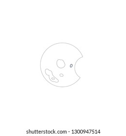 planet icon line vector