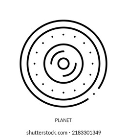 planet icon. Linear style sign isolated on white background. Vector illustration