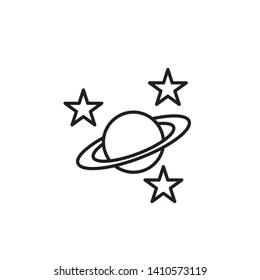 planet icon, logo design template