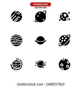 planet icon or logo isolated sign symbol vector illustration - Collection of high quality black style vector icons
