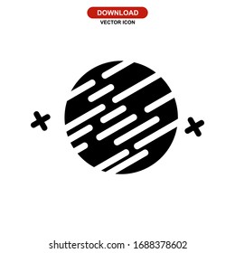 planet icon or logo isolated sign symbol vector illustration - high quality black style vector icons
