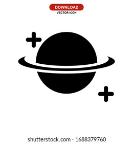 planet icon or logo isolated sign symbol vector illustration - high quality black style vector icons
