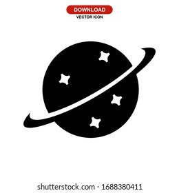 planet icon or logo isolated sign symbol vector illustration - high quality black style vector icons
