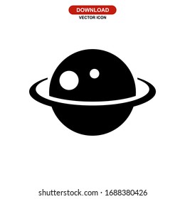 planet icon or logo isolated sign symbol vector illustration - high quality black style vector icons

