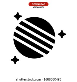 planet icon or logo isolated sign symbol vector illustration - high quality black style vector icons
