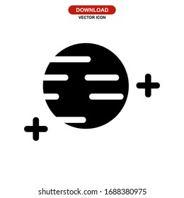 planet icon or logo isolated sign symbol vector illustration - high quality black style vector icons
