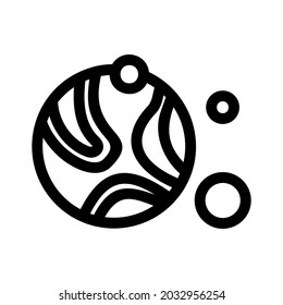 planet icon or logo isolated sign symbol vector illustration - high quality black style vector icons
