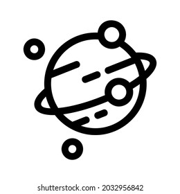 planet icon or logo isolated sign symbol vector illustration - high quality black style vector icons

