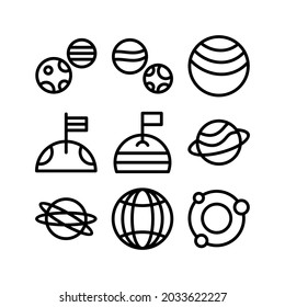 planet icon or logo isolated sign symbol vector illustration - Collection of high quality black style vector icons
