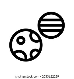 planet icon or logo isolated sign symbol vector illustration - high quality black style vector icons
