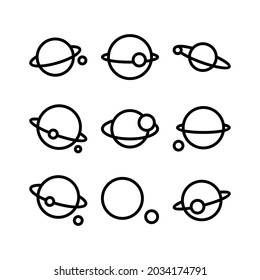 planet icon or logo isolated sign symbol vector illustration - Collection of high quality black style vector icons
