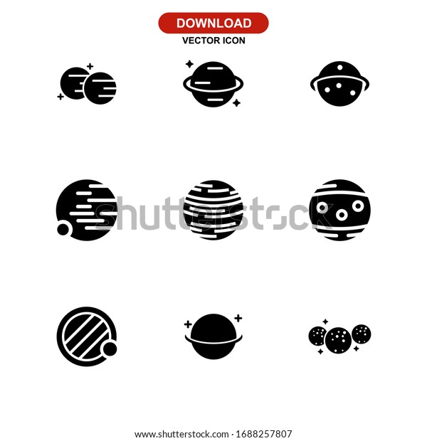 planet icon or
logo isolated sign symbol vector illustration - Collection of high
quality black style vector
icons
