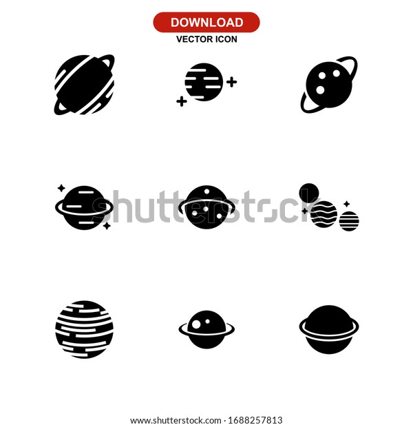 planet icon or\
logo isolated sign symbol vector illustration - Collection of high\
quality black style vector\
icons\
