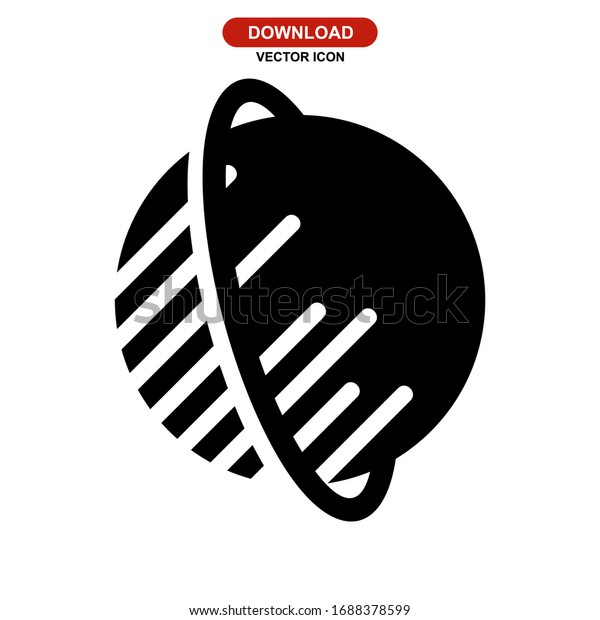 planet icon or logo\
isolated sign symbol vector illustration - high quality black style\
vector icons\
