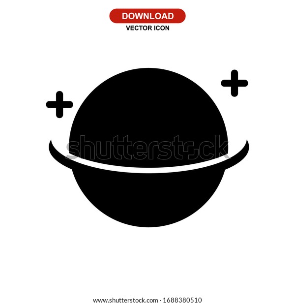 planet icon or logo\
isolated sign symbol vector illustration - high quality black style\
vector icons\
