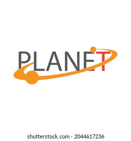 planet icon logo vector design