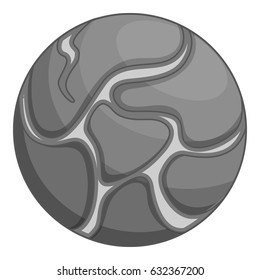 Planet icon in monochrome style isolated on white background vector illustration