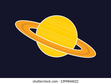 Planet icon on space logo