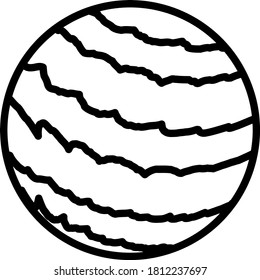 icono del planeta sobre fondo blanco