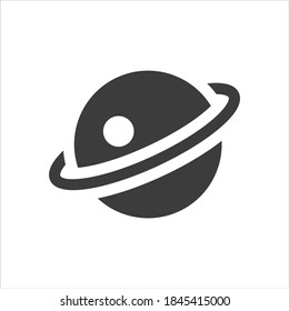 Planet icon on white background