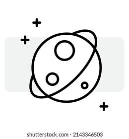 Planetensymbol auf weißem Hintergrund. Ökologie-Konzept. Geschäftsreisekonzept. Vektorgrafik. Stockbild. 