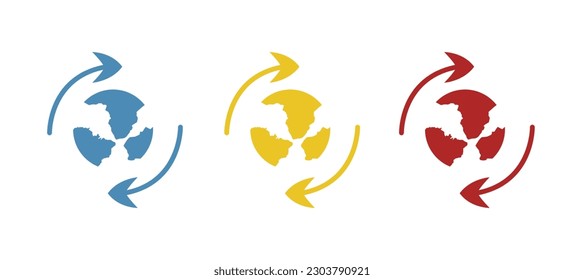 planet icon on a white background, vector illustration