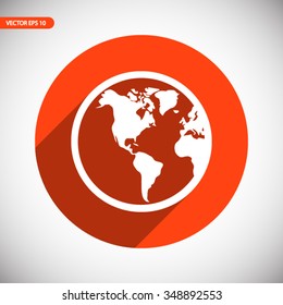 planet icon. One of set web icons