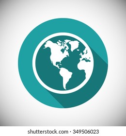 planet icon. One of set web icons