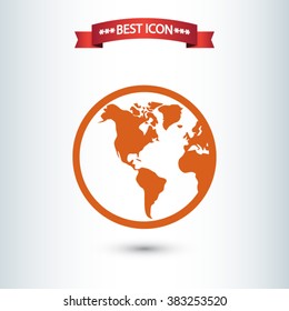 planet icon. One of set web icons