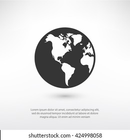 planet icon. One of set web icons