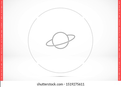 Planet icon online illustration. Go to web browser Planet icon online. Earth globe symbol for your web site logo app design. GlobePlanet icon online set. on white background Planet icon online