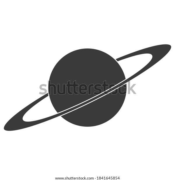 planet icon with an orbital ring,\
vector logo sign planet with an orbit around the\
equator