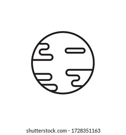 planet icon outline design vector illustration. isolated on white background