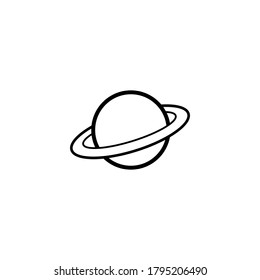 Planet Icon Outline Saturn Logo Vector Stock Vector (Royalty Free ...