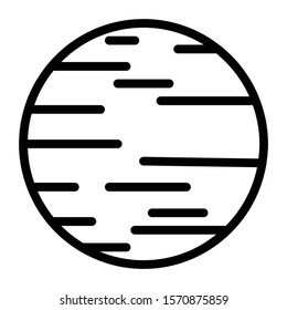 planet icon outline vector design