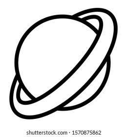 planet icon outline vector design