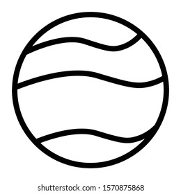 planet icon outline vector design