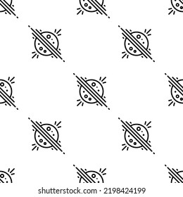 planet icon pattern. Seamless planet pattern on white background.