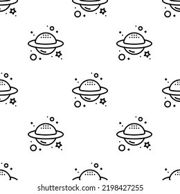 patrón de icono del planeta. Patrón de planeta sin foco sobre fondo blanco.