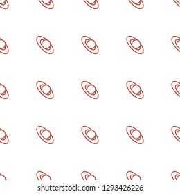 planet icon pattern seamless white background. Editable outline planet icon. planet icon pattern for web and mobile.