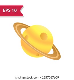 Planet Icon. Professional, pixel-aligned icon in realistic colors.