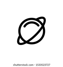 Planet Icon , Saturn Logo, Space Symbol .