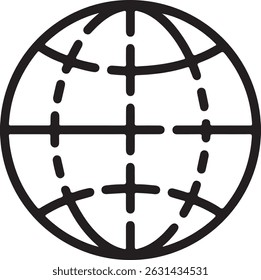 Planet icon set. Global map. Map symbol. international earth globe icon, World globe icon, Line vector