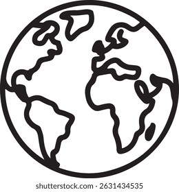 Planet icon set. Global map. Map symbol. international earth globe icon, World globe icon, Line vector