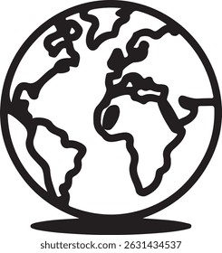 Planet icon set. Global map. Map symbol. international earth globe icon, World globe icon, Line vector