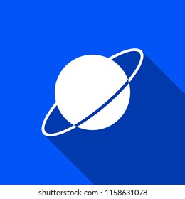 Planet icon with shadow , vector sign design.