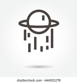 planet icon. sign design vector. illustration. on white background. logo
