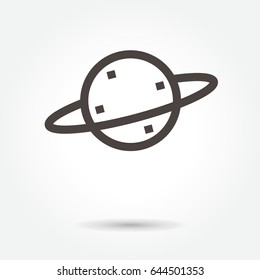 planet icon. sign design vector. illustration. on white background. logo