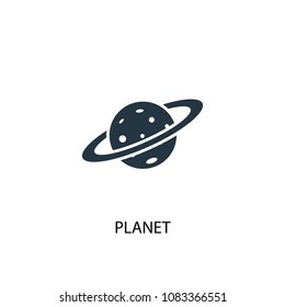 planet icon. Simple element illustration. planet concept symbol design from space exploration collection. Can be used for web and mobile.