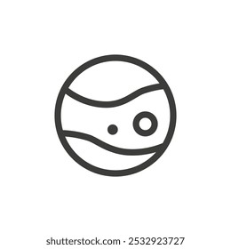 Planet icon Simple outline vector logo